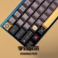 Black Alchemy 104+41 Cherry MX PBT Dye-subbed Keycaps Set for Mechanical Gaming Keyboard